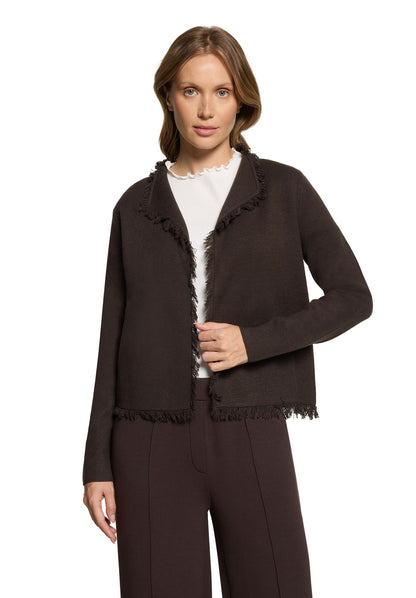 CARTOON Strick-Cardigan mit Fransen