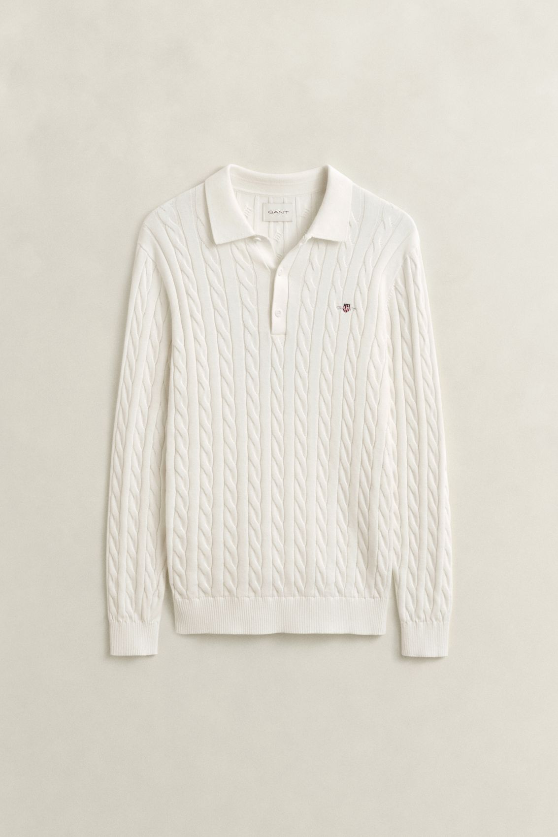 GANT Classic Cable Knit Sweater, CREAM