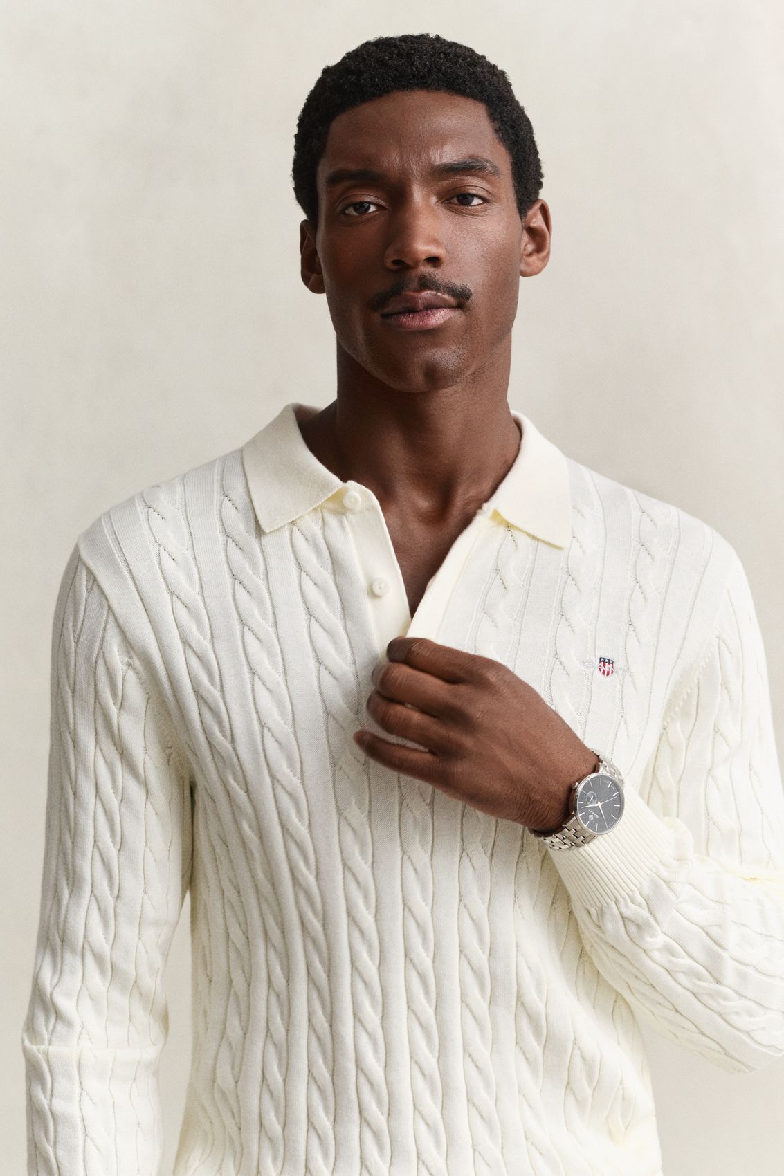 GANT Classic Cable Knit Sweater, CREAM