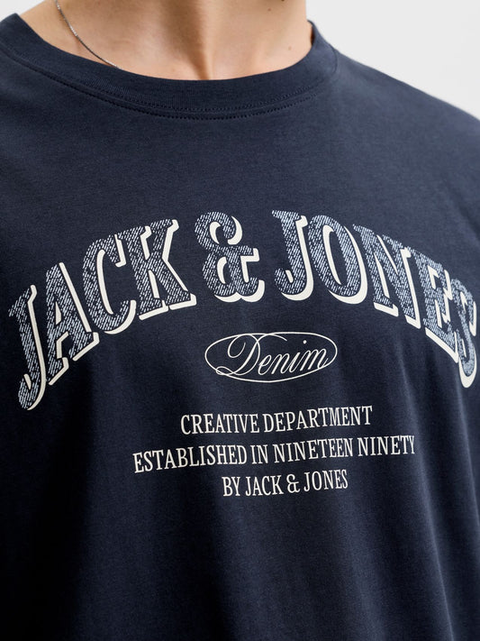 JACK & JONES JJEDENVER LOGO TEE SS O-NECK SN PLS