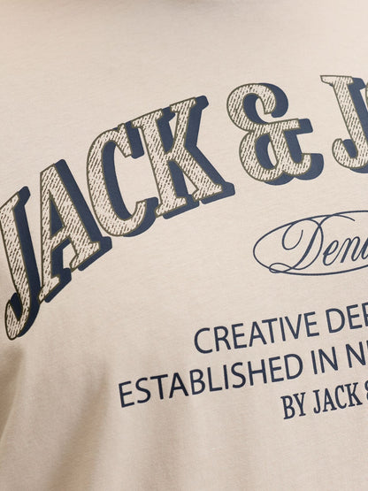 JACK & JONES JJEDENVER LOGO TEE SS O-NECK SN PLS