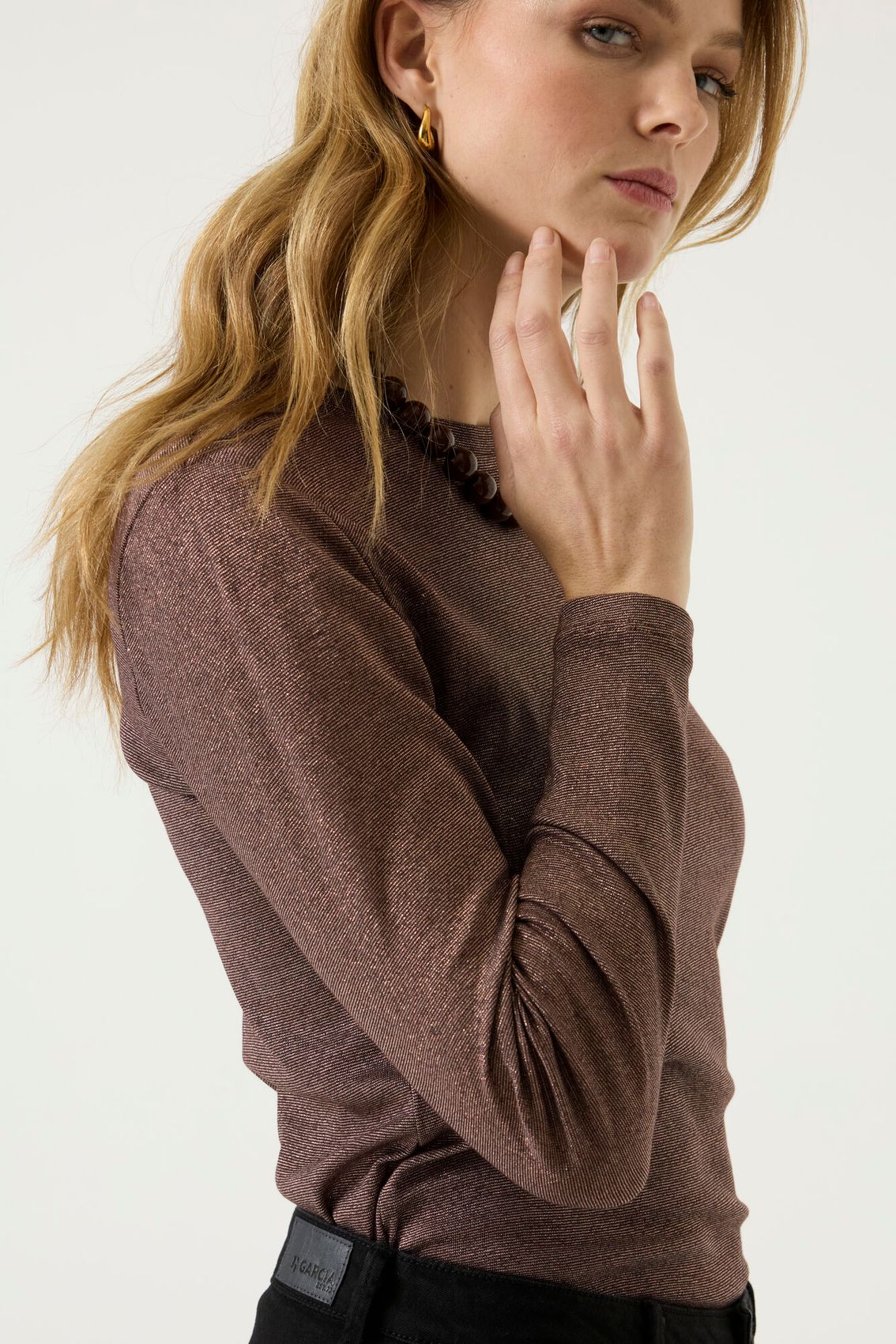Langarmshirt mit Glitzer