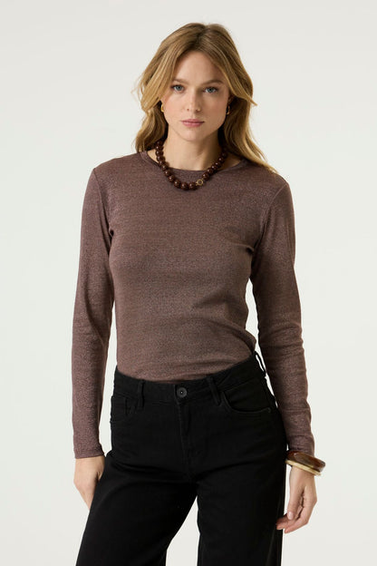 Langarmshirt mit Glitzer