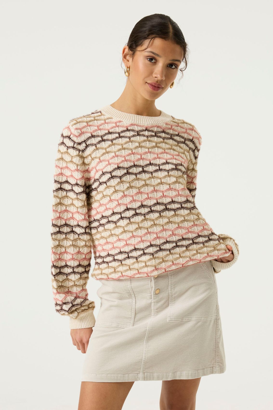 Pullover mit metallischen Garn