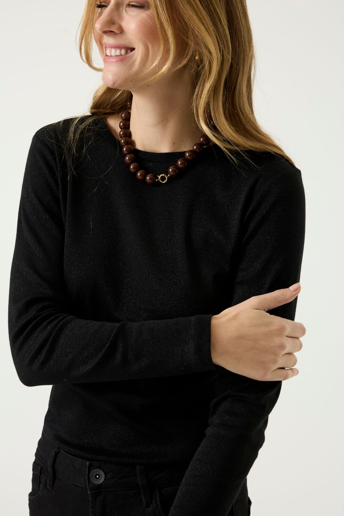 Langarmshirt mit Glitzer