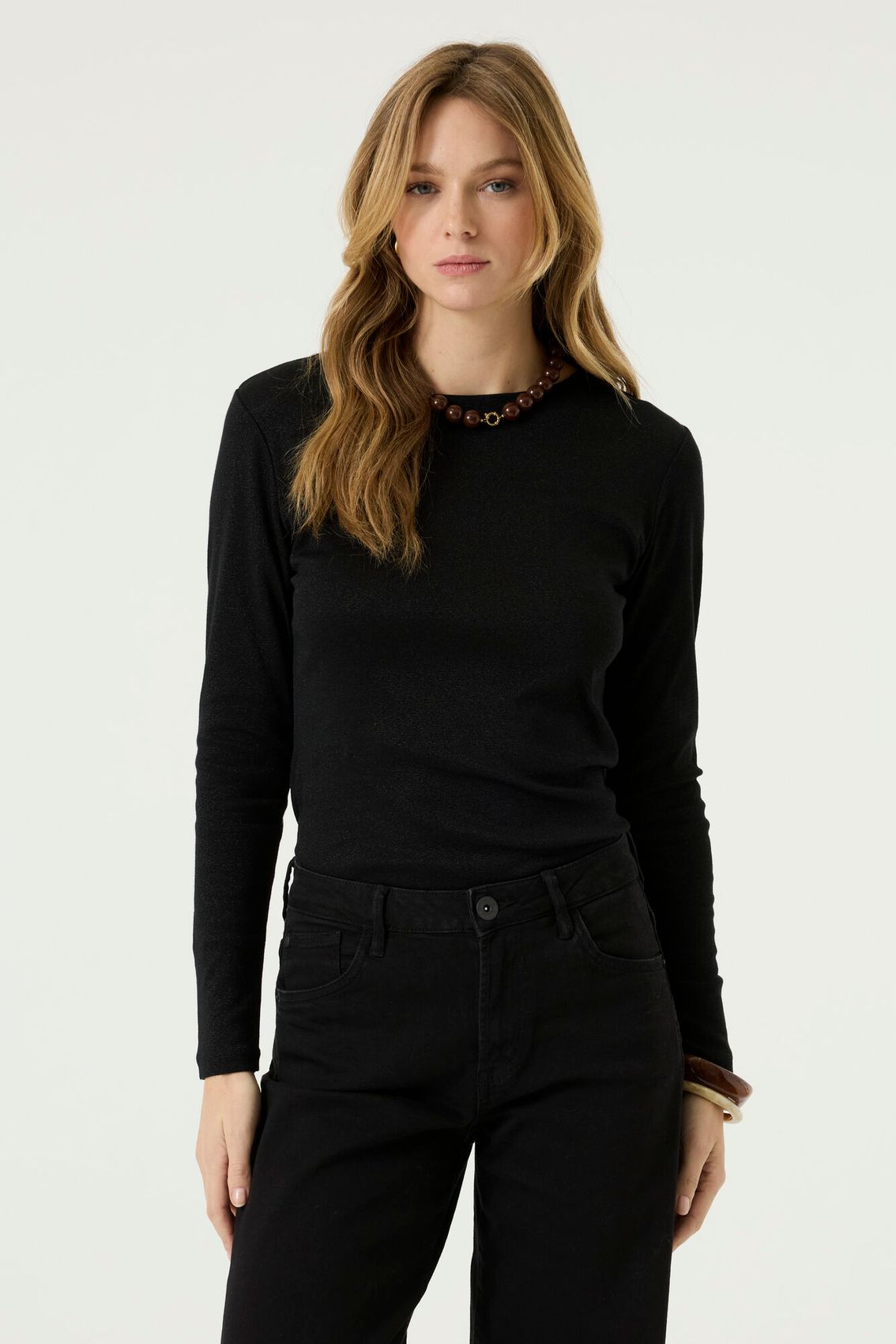 Langarmshirt mit Glitzer