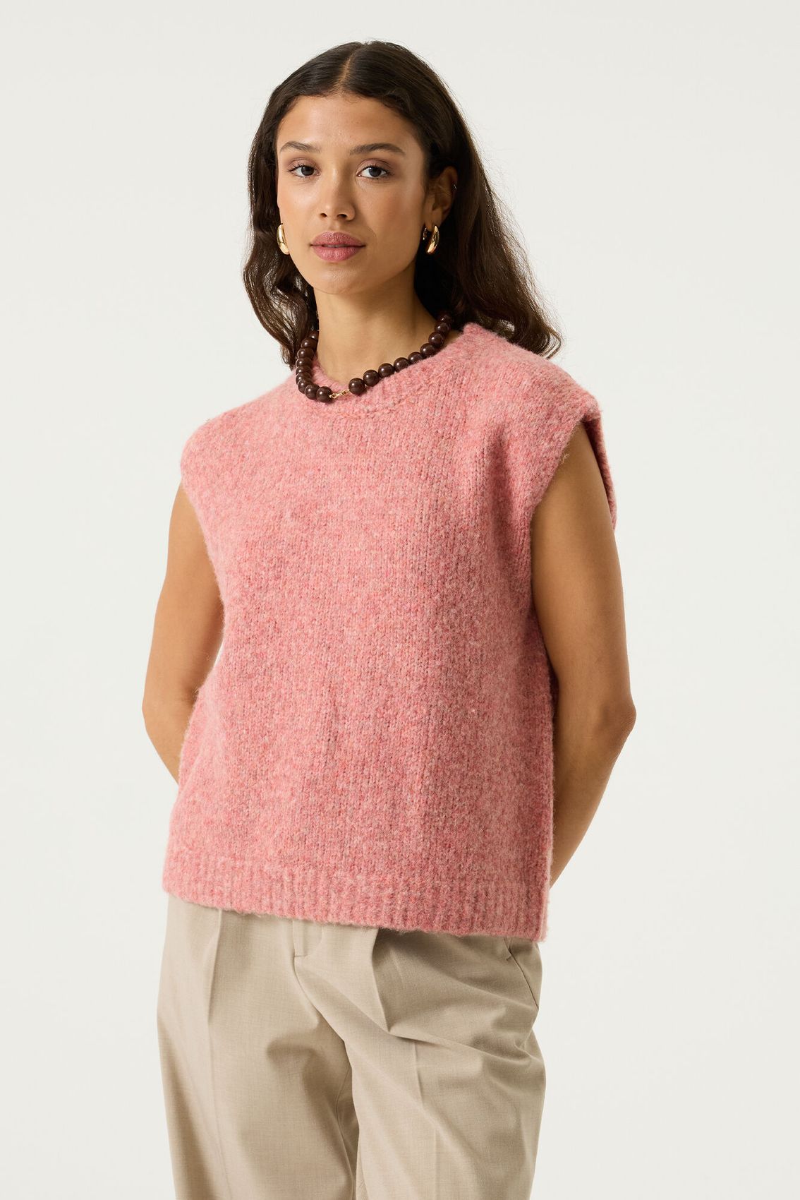 Flauschiger Strickpullunder
