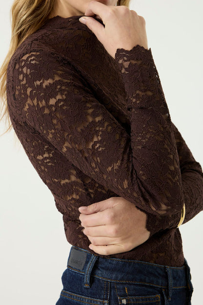 Langarmshirt aus Spitze