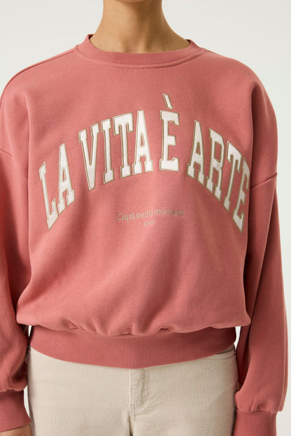 Sweatshirt mit Brustdruck