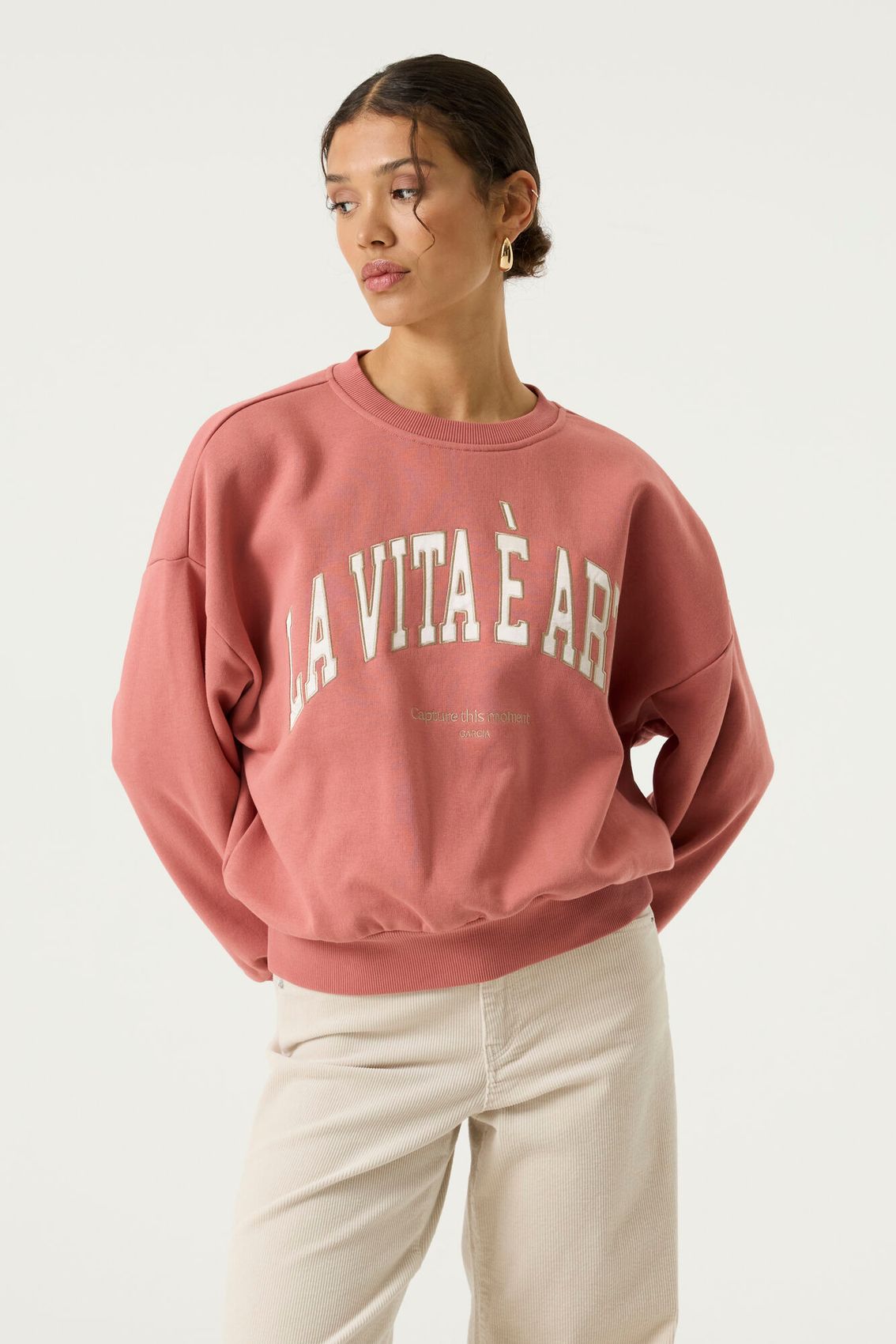 Sweatshirt mit Brustdruck
