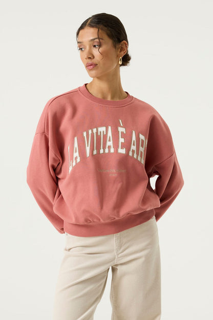 Sweatshirt mit Brustdruck