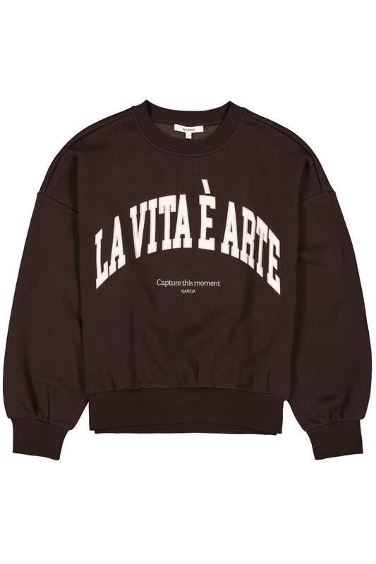 GARCIA Sweatshirt mit Brustdruck XS