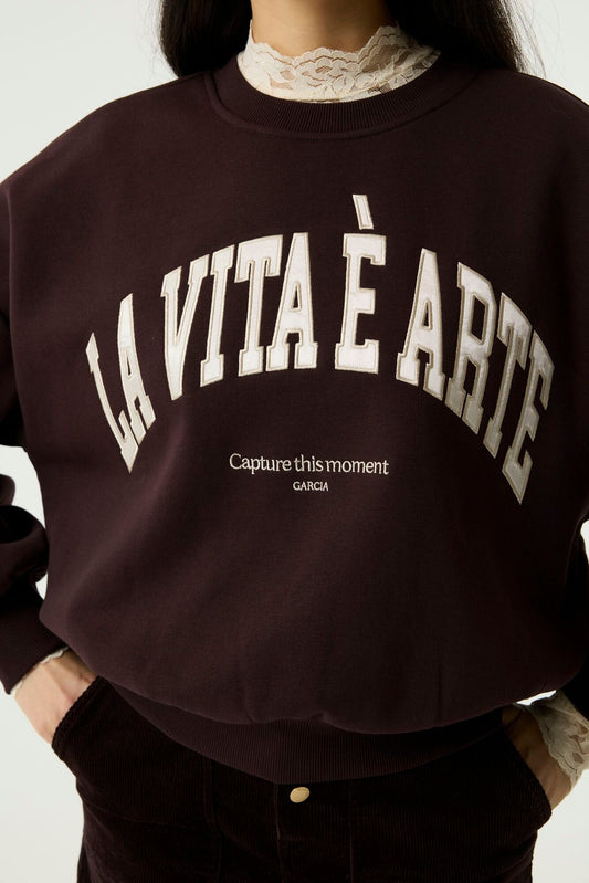 GARCIA Sweatshirt mit Brustdruck