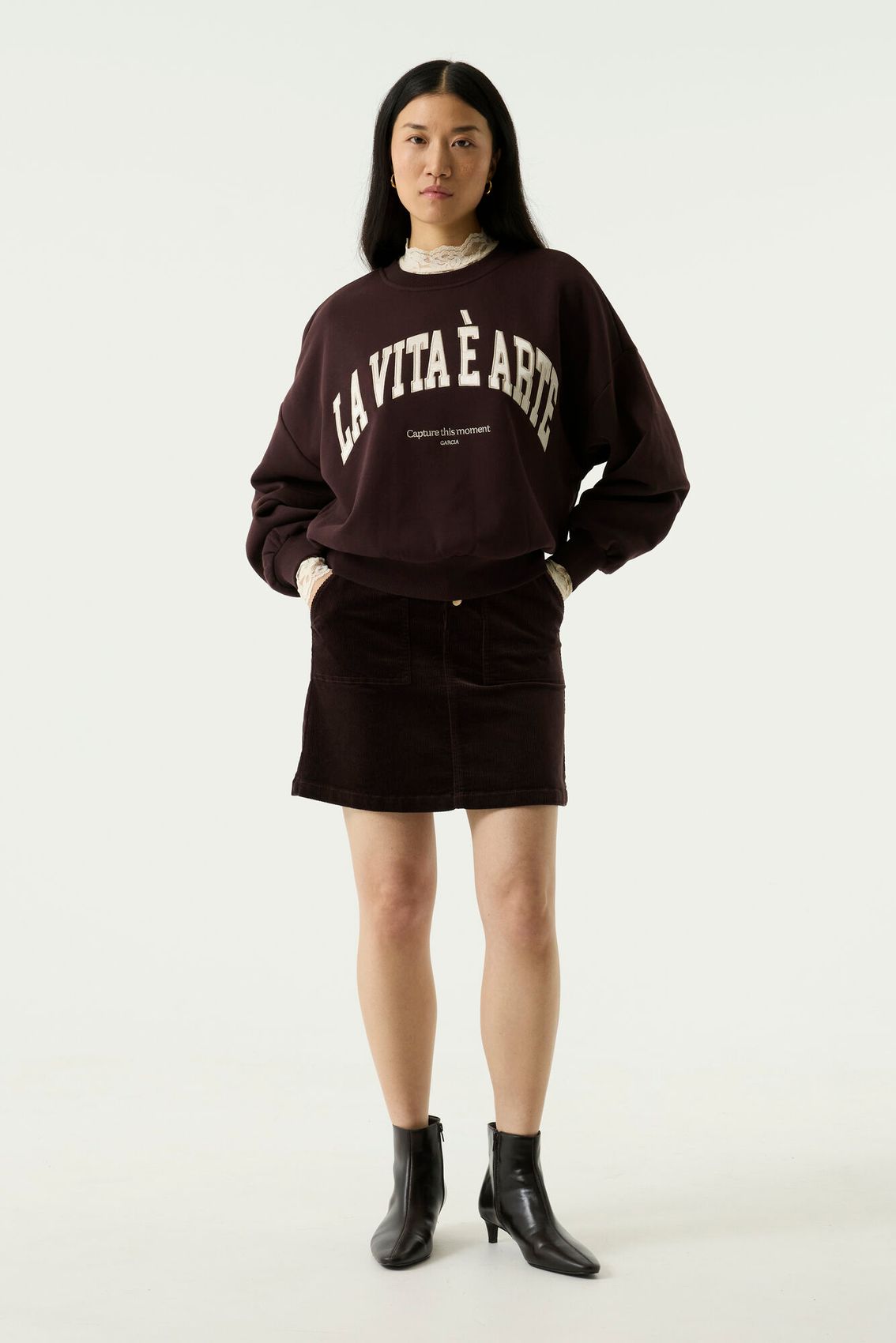Sweatshirt mit Brustdruck