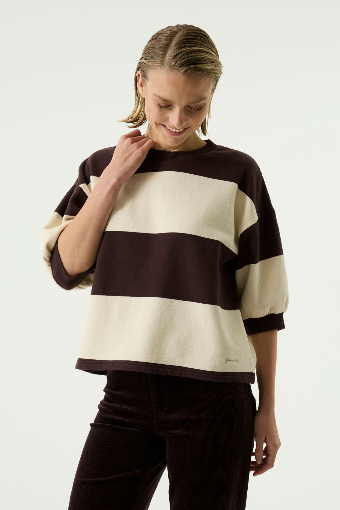 Sweatshirt mit Blockstreifen