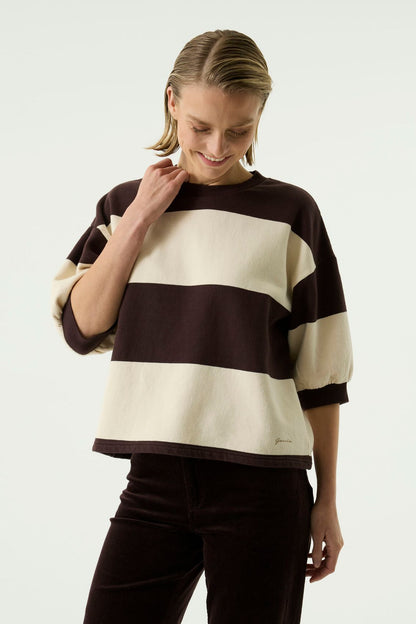 Sweatshirt mit Blockstreifen