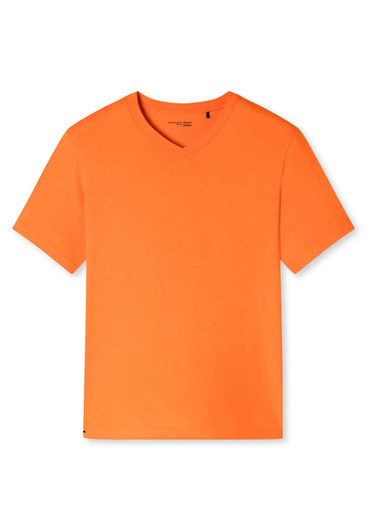 SCHIESSER Pyjama-T-Shirt mit V-Auschnitt
