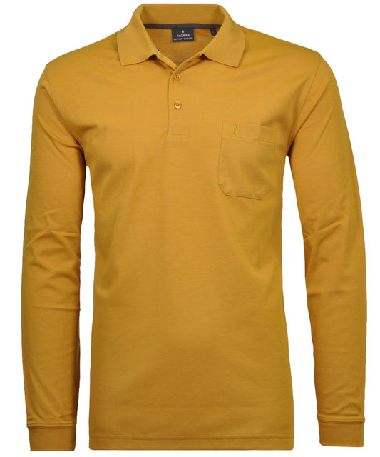 RAGMAN Softknit-Polo mit Brusttasche, Langarm M