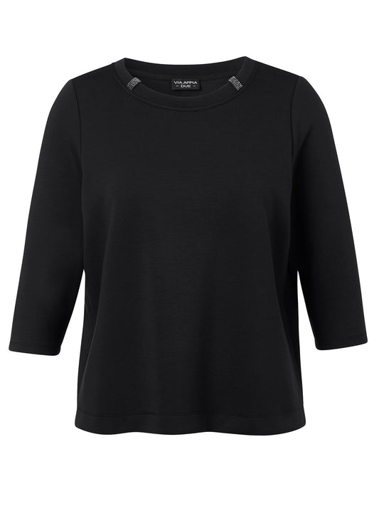 VIA APPIA Sweatshirt Rundhals 3/4 Arm Schmuck 46