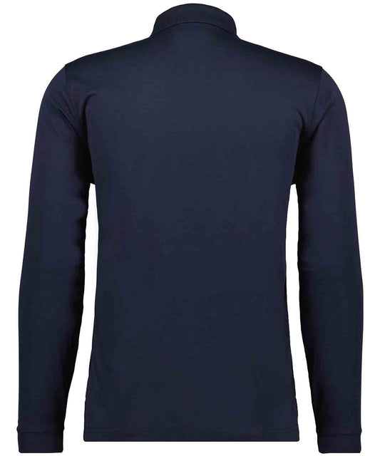 RAGMAN Softknit-Polo mit Brusttasche, Langarm