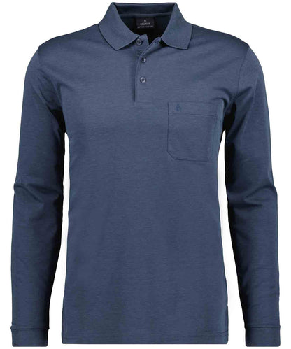 RAGMAN Softknit-Polo mit Brusttasche, Langarm XL