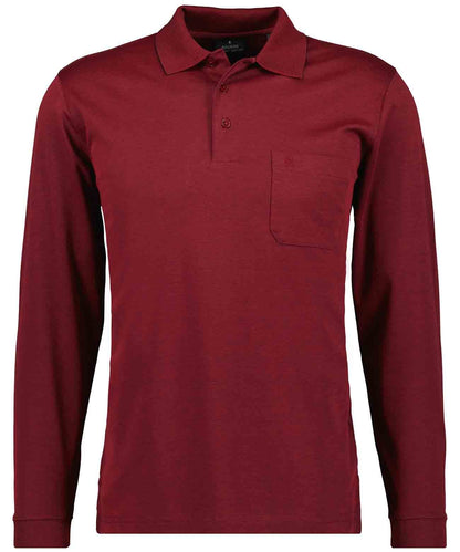 RAGMAN Softknit-Polo mit Brusttasche, Langarm M