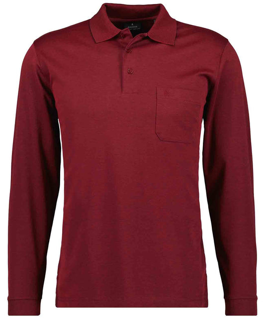 RAGMAN Softknit-Polo mit Brusttasche, Langarm M