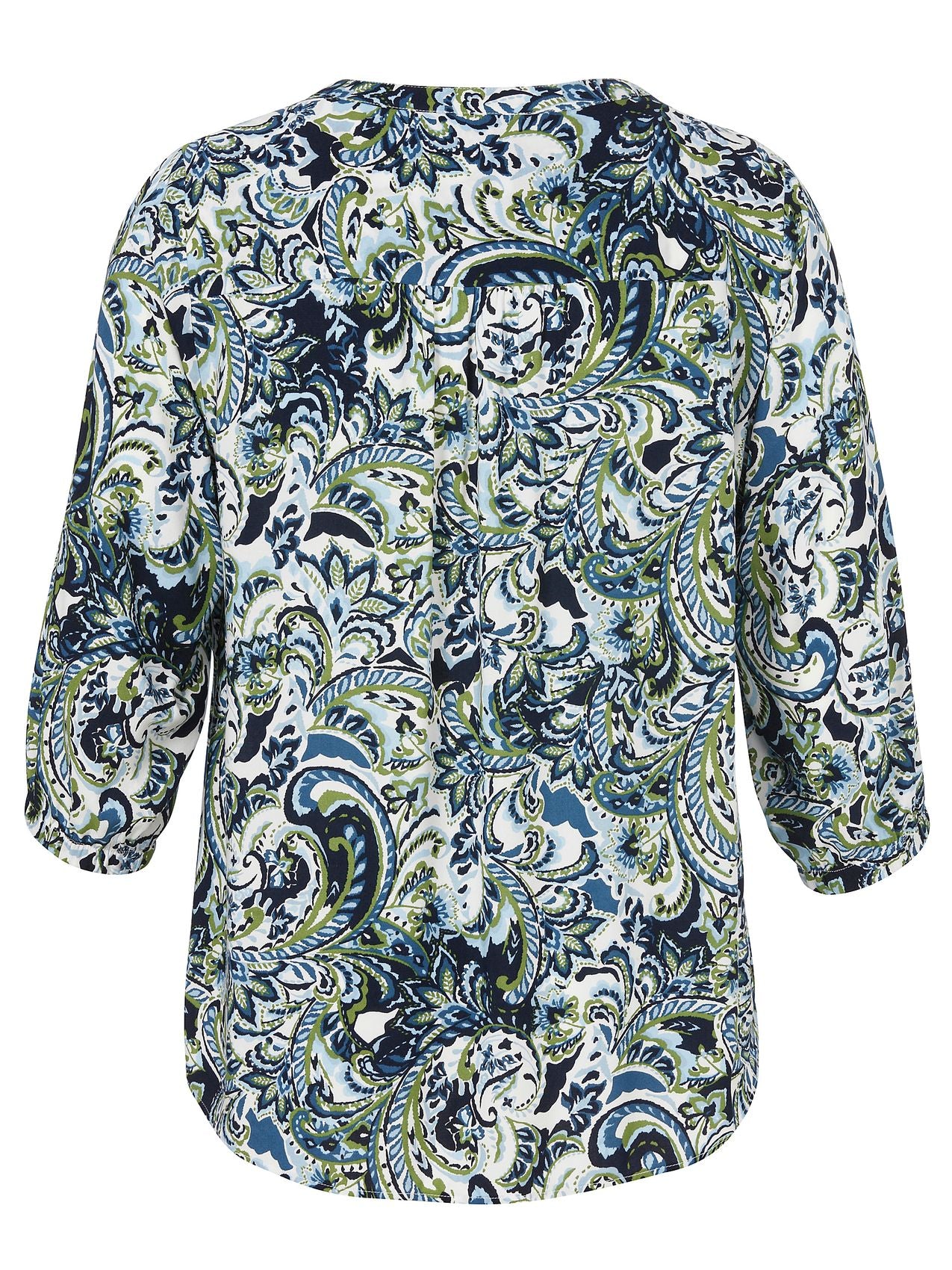 Bluse V-Ausschnitt 3/4 Arm Druck
