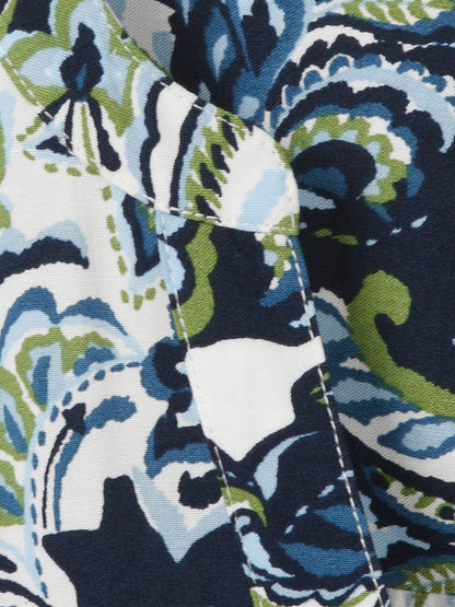 Bluse V-Ausschnitt 3/4 Arm Druck