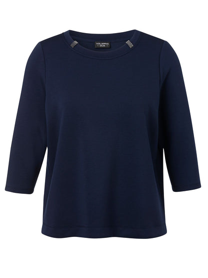 Sweatshirt Rundhals 3/4 Arm Schmuck