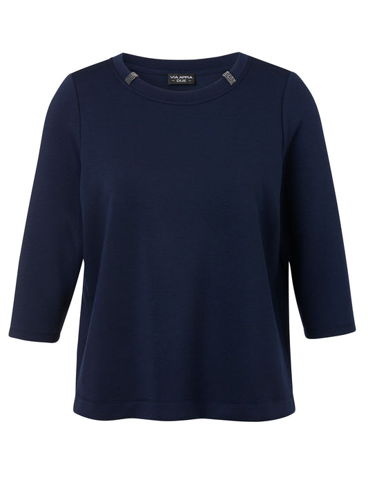 VIA APPIA Sweatshirt Rundhals 3/4 Arm Schmuck 54
