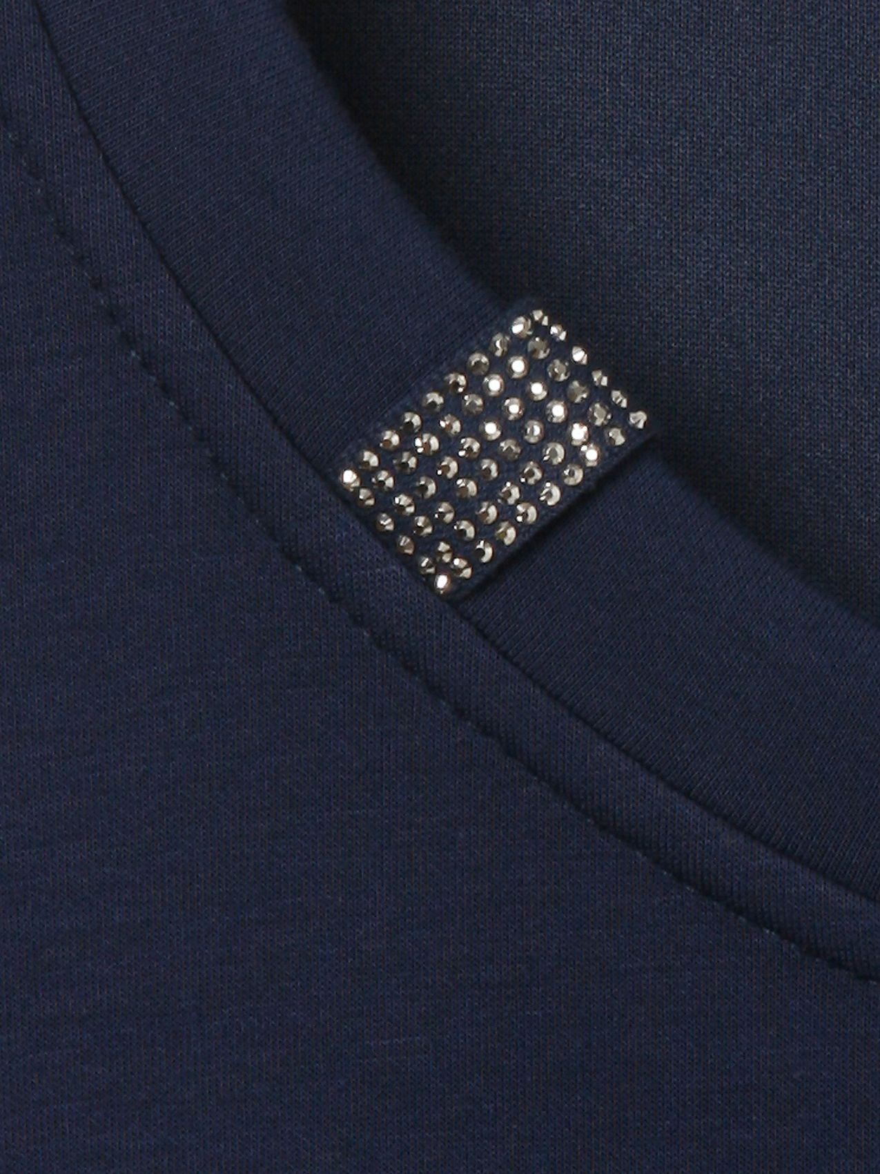 Sweatshirt Rundhals 3/4 Arm Schmuck