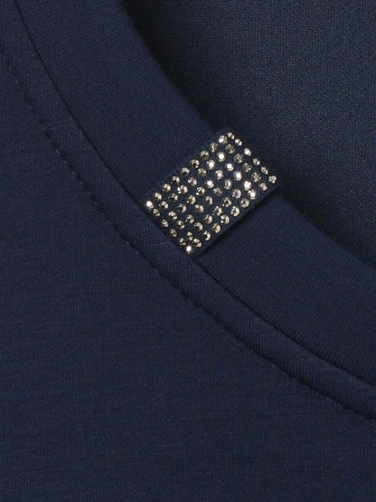 Sweatshirt Rundhals 3/4 Arm Schmuck
