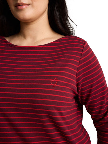 TOM TAILOR Plus Size - Langarmshirt mit Streifenmuster