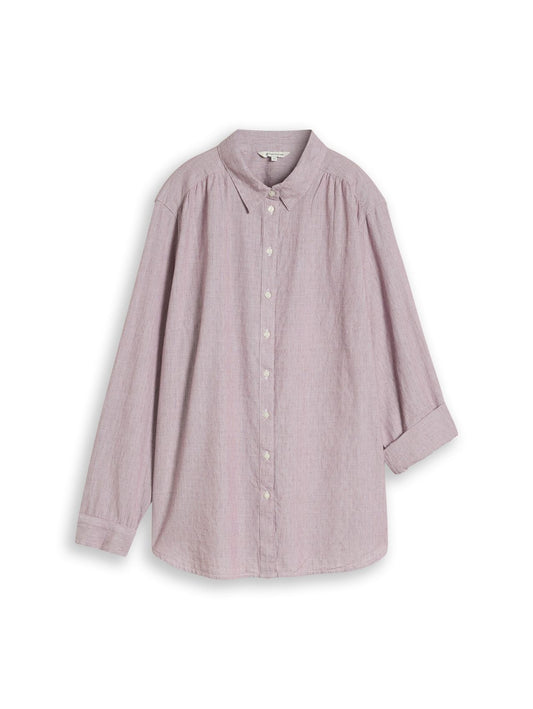 TOM TAILOR Plus Size - Hemdbluse mit Turn-up-Funktion 48