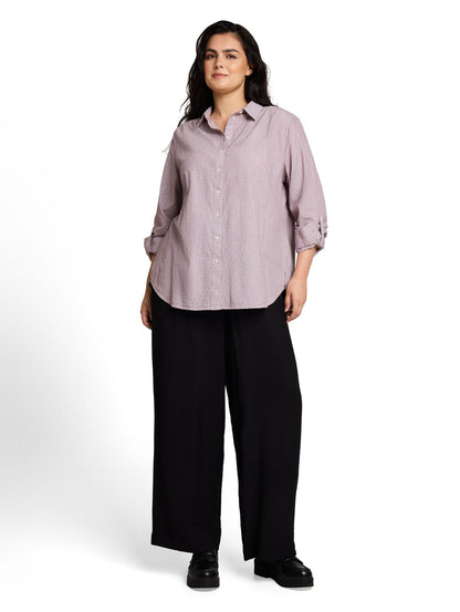 TOM TAILOR Plus Size - Hemdbluse mit Turn-up-Funktion