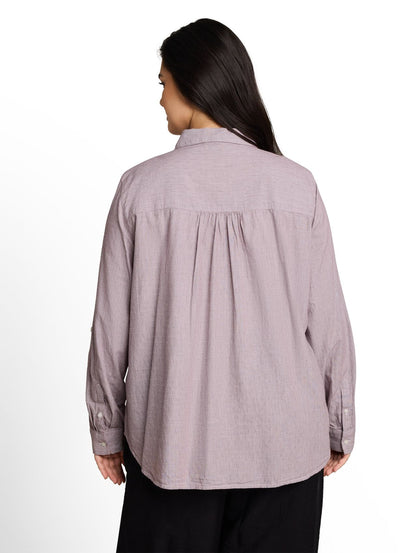 TOM TAILOR Plus Size - Hemdbluse mit Turn-up-Funktion