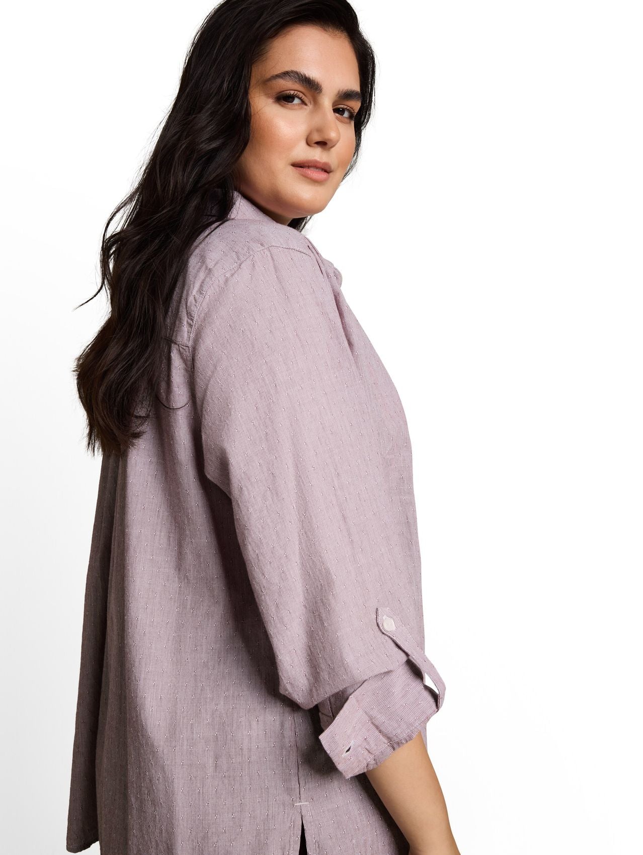 TOM TAILOR Plus Size - Hemdbluse mit Turn-up-Funktion