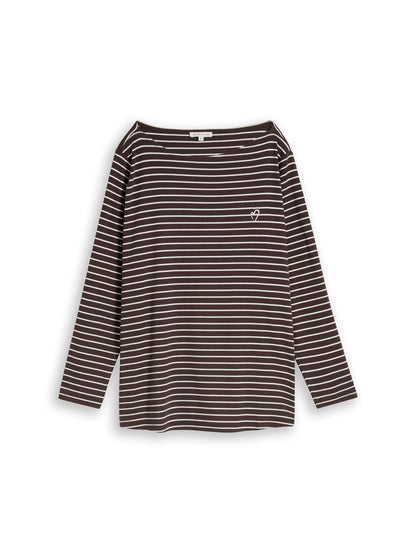 TOM TAILOR Plus Size - Langarmshirt mit Streifenmuster 54