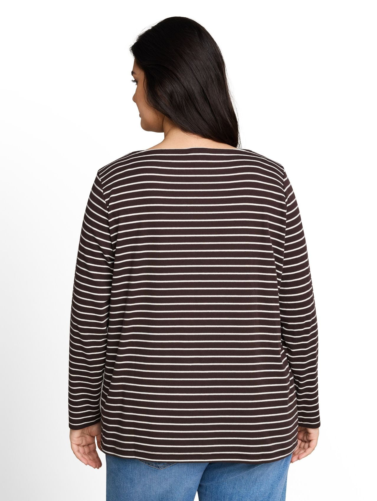 TOM TAILOR Plus Size - Langarmshirt mit Streifenmuster