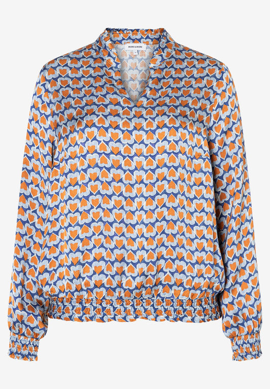 MORE & MORE Printed Feminine Blouse, heart print 34