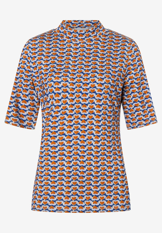 MORE & MORE Shirt with Turtleneck, heart print 44