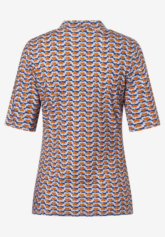 MORE & MORE Shirt with Turtleneck, heart print