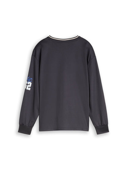 Langarmshirt mit College-Print