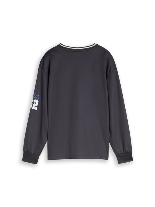 Langarmshirt mit College-Print