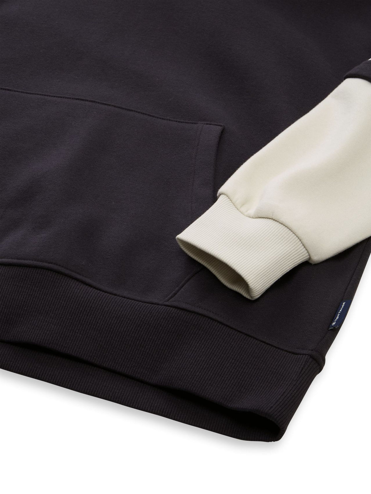 TOM TAILOR Hoodie mit Kontrastärmeln