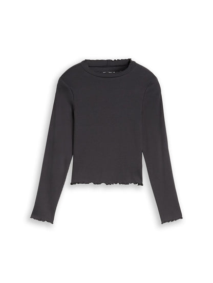 TOM TAILOR Cropped Shirt mit Rippstruktur