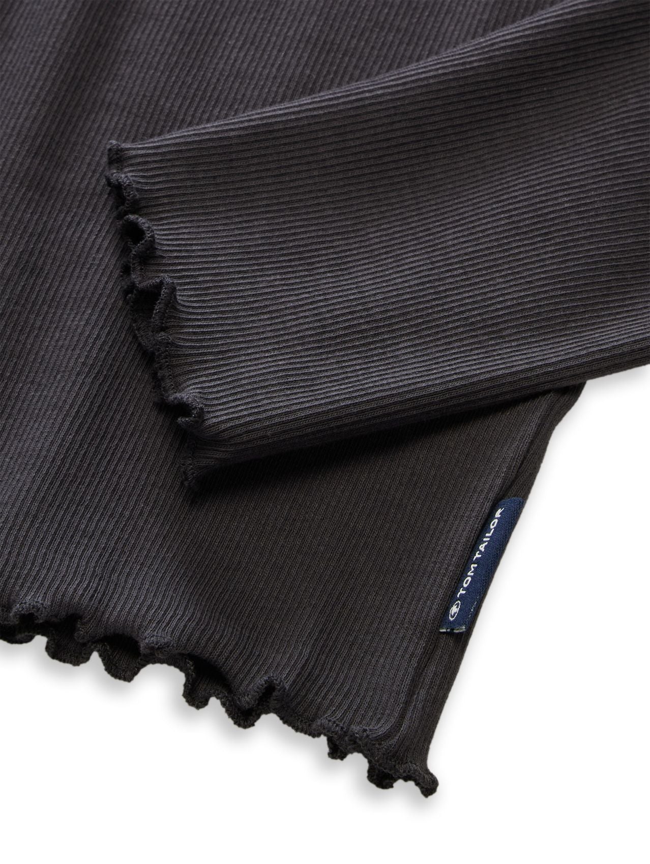 TOM TAILOR Cropped Shirt mit Rippstruktur