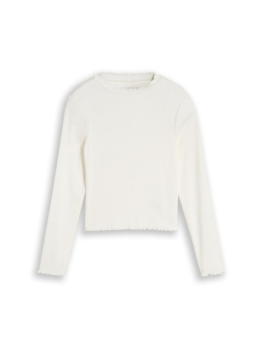 TOM TAILOR Cropped Shirt mit Rippstruktur