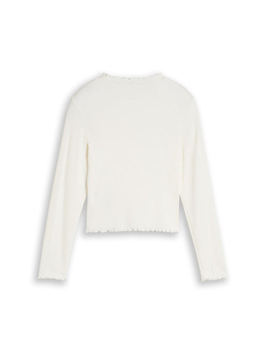 TOM TAILOR Cropped Shirt mit Rippstruktur